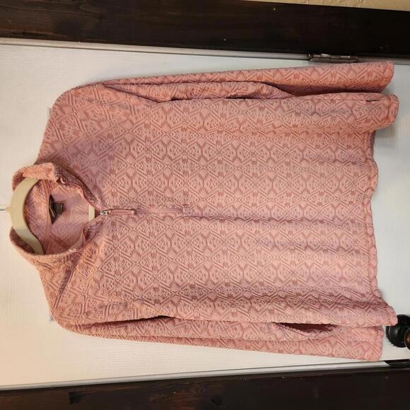 Eddie Bauer Women's Cozy Light Pink Quarter Zip Fleece Pullover - Size Medium - Picture 1 of 8